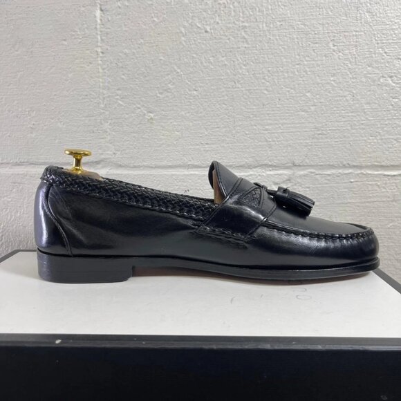 Allen Edmonds 47711 Maxfield Black Leather Tassel Loafers Dress Shoes Men's 11 D - Picture 2 of 9